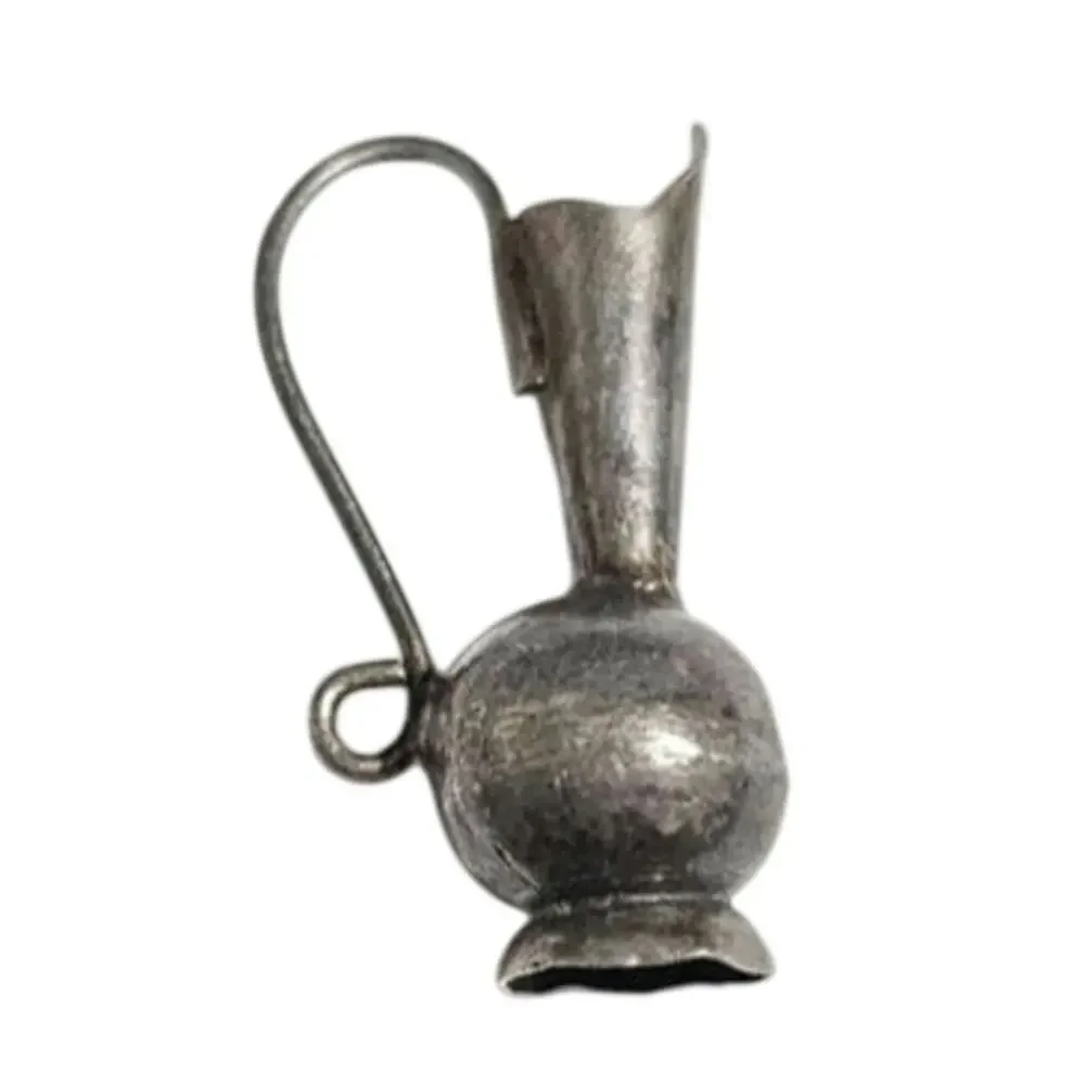 Vintage Mexican Handmade Sterling Silver Jug Pitcher Charm Pendant